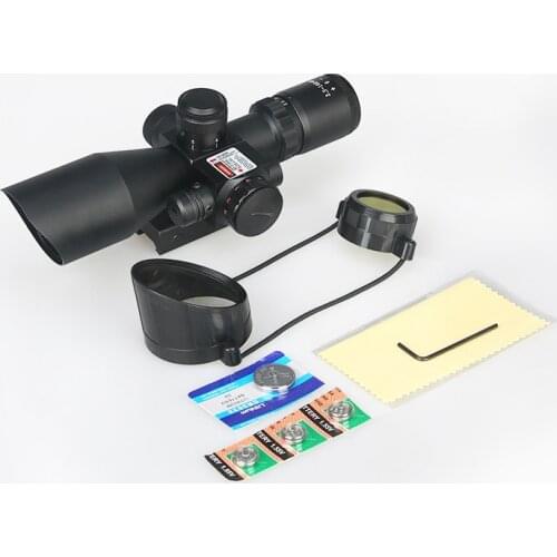 Canis Latrans Tactical accessories airguns rifle Scope optical Riflescope 2.5-10X40E Rifle scope with Red Laser GZ1-0067