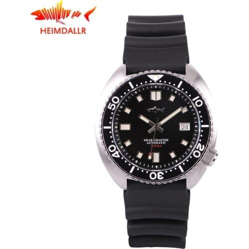 HEIMDALLR Mens 200m Diver Watch Sapphire Crystal Japan NH35A Automatic Movement Wrist Watch Waterproof Mechanical Watch