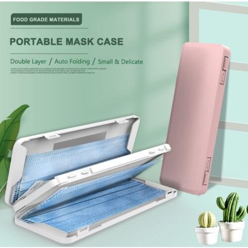 Portable Double Layer Mask Case Go Out Dustproof Mask Container Save Mask Holder Surgical Mask Organizer Face Mask Storage Box