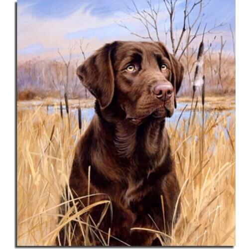 Black dog 40X45 new needlework 100% full square drill diamond painting diy cross stitch diamond embroidery mosaic CQ734