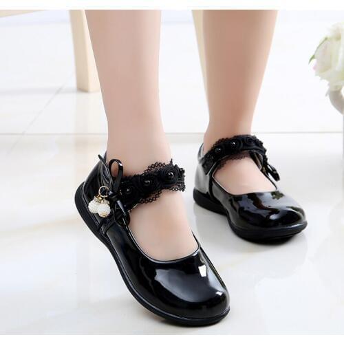 Kids Girls Shoes Bowknot Lace Tassel Leather School Girls Dress Shoes Spring Autumn Wedding Party Dress Shoes For Girls