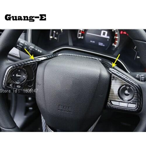 For Honda CRV CR-V 2017 2018 2019 2020 Car Sticker Cover Steering Wheel Interior Kit Trim Frame Panel Moulding Hoods Parts 1pcs