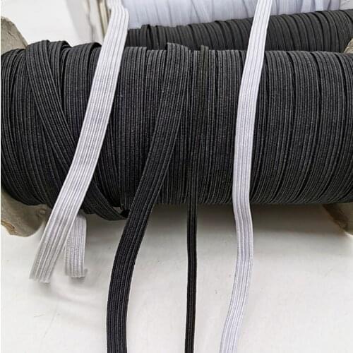 Elastic Band Masks 3mm/12mm White Black High Elastic Flat Rubber Band Waist Band Sewing Stretch Rope DIY Apparel Sewing Fabric