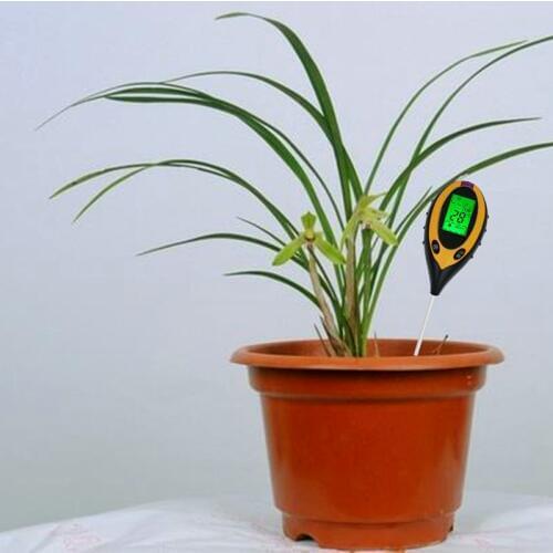 Soil PH Meter Accuracy 4in1 Digital Soil Tester for Plants Lawns Measures Sunlight Soil Moisture pH Temperature Meter Long Probe