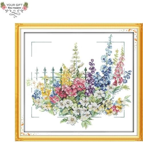 Joy Sunday H610 14CT 11CT Counted and Stamped Home Decoration Garden Cross Stitch kits