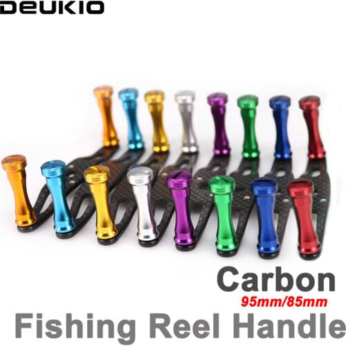 DEUKIO Fishing Reel Handle Carbon Fibre Drum Wheel Aluminum Alloy Knob for Shimano Daiwa ABU Bait Casting Reel Tackle Accessory