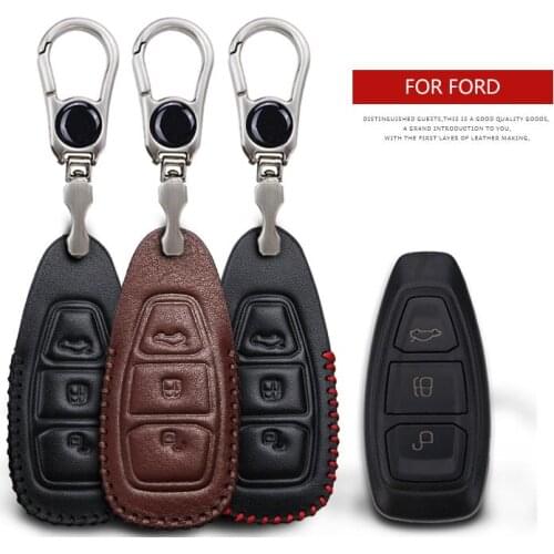 KUKAKEY Car Logo Keychain Key Case For Ford Focus 2 Fiesta Hatch Ranger Escape Fusion Kuga Anti-wear Key Cover Shell For Ford
