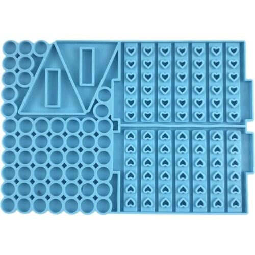 Love Heart Four Chess Battle Competitive Game Toys Epoxy Resin Mold DIY Crafts Silicone Mould Jewelry Casting Mold