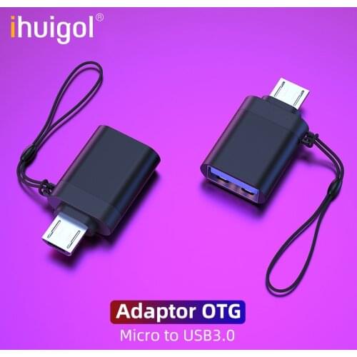 Ihuigol Mini USB Adapter For Samsung Huawei Xiaomi Micro USB Female To USB 3.0 Male Connector OTG Sync Data OTG Phone Converters
