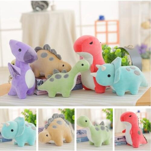Cartoon Tyrannosaurus Triceratops Tanystropheus Pterosaur Stegosaurus Dinosaur Plush Doll Stuffed Toy Boy Kids Creative Gift