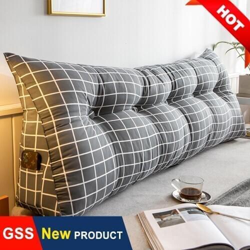 Soft Pure Cotton Bedside Cushion Home Decor Bed Seat Cushion Slipcover No Filler Floor Seat Lazy Sofa Chair Waist Lumbar Pillow