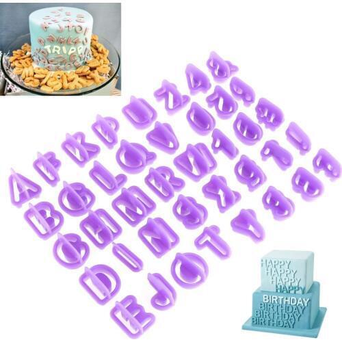 40pcs/pack Mini Cookie Cutters Molds 3D Alphabet Cutter Set Cookie Stamp Biscuit Fondant Letter Cutters Cookie Decorating Tool
