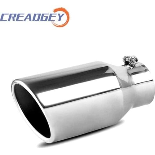 1 Piece Top Quality Muffler Tip Pipe 304 Stainless Steel Material Tail Pipes Car Exhaust System Chrome Trim Modified Universal