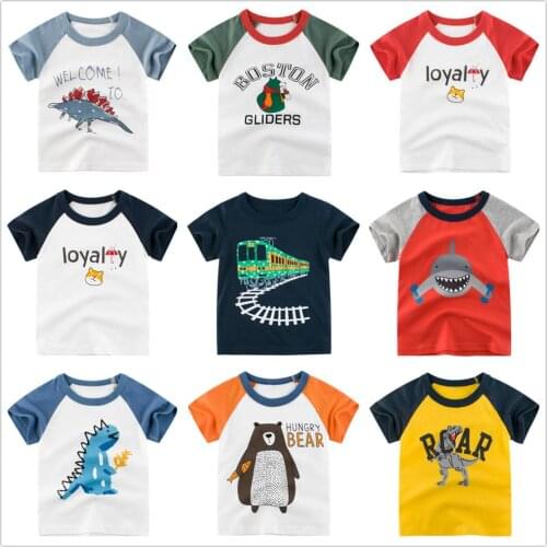 New Summer Kids Boys T Shirt Crown Print Short Sleeve Baby Girls T-shirts Cotton Children T-shirt O-neck Tee Tops Boy Clothes