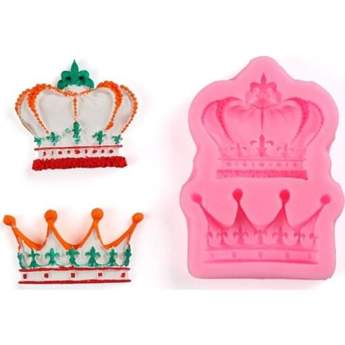 New Dining Royal crown silicone fandont mold Silica gel moulds crowns Chocolate molds candy mould wedding cake decorating tools
