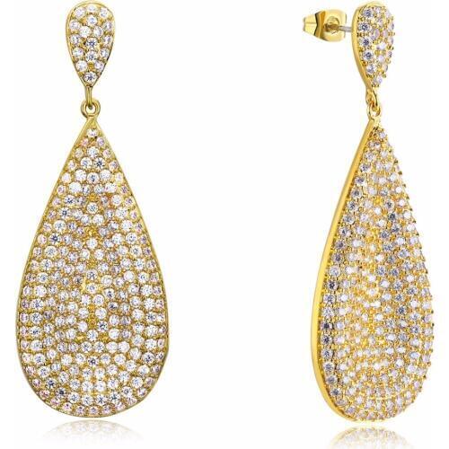 New Fashion Women Earrings Setting with Cubic Zirconia Brand Earrings Allergy Free Lead Free
