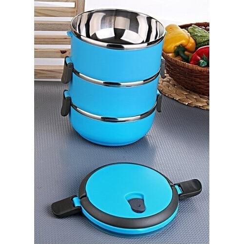 New 2021 Sas 3 Layer Lunch box Steel Blue 2,25 lt. Термос стеклянная колба термокружка 스타벅스 thermos термос для чая 1 литр