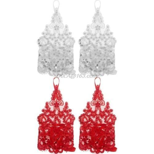 Gloves for Girls Princess Gloves Girls Wedding Dress Glove Costume Accessory Lace Diamond Performance Photography Birthday Gift