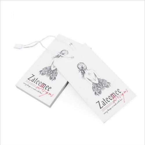 Custom clothing hang tag 300gsm paper garment swing hanging tag 1000pcs/lot