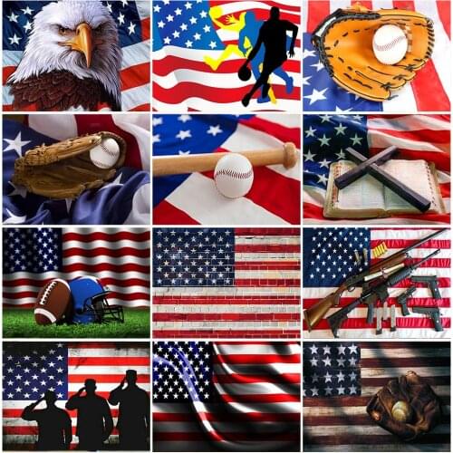 Full Square 5D Diy Diamond Painting American Flag Diamond Embroidery Animal Eagle Cross Stitch Kit Rhinestone Mosaic Home Decor