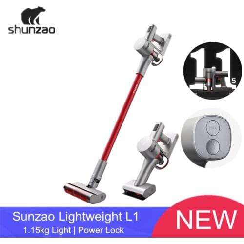 New 20000Pa Xiomi Shunzao Light Weight L1 Handheld Cordless Vacuum Cleaner for House Cleaning 105AW Suction Power Lock Key
