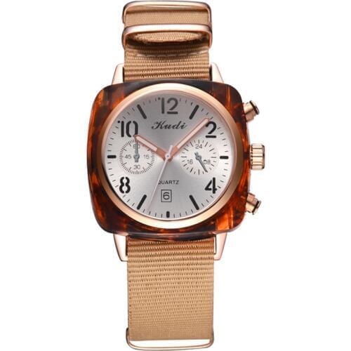 Reloj Mujer New Casual Sleek Wrist Watch for Women Stylish Gold Nylone Belt Gold Quartz Watch Multiple Styles Ladies Clock Dress