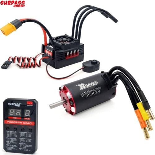 Rocket V2 Waterproof 3660 4250KV 3660KV 3200KV 2800KV Brushless Motor 80A 60A Brushless ESC Combo Set for 1/8 RC Car