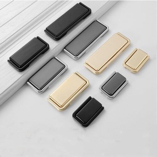 Nordic Cabinet Door Drawer Cabinet Hidden Buckle Handle Invisible Cabinet Door Handle Surface Mounted Simple Luxury Handle