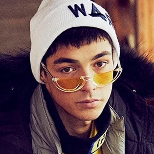 ONEVAN Punk Half Frame Sunglasses Women/Men Trendy Sunglasses Women Rimless Sun Glasses Women Brand Designer Gafas De Sol Mujer