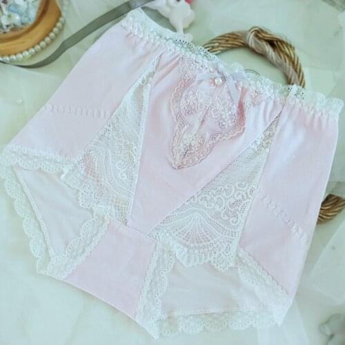 Womens Cotton Panties Large Size Sexy Lace High Waist Hollow Out Briefs Female Underwear For Women Plus Size Underpants 3XL-6XL