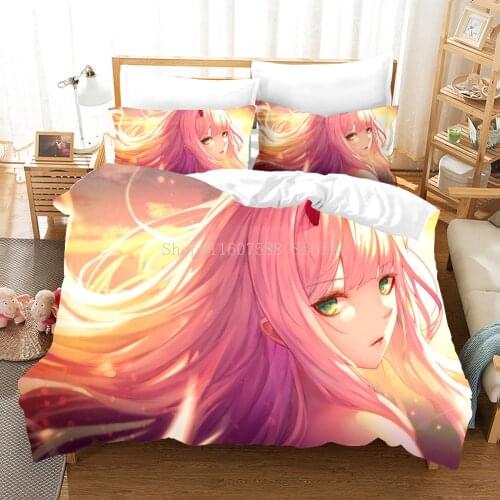 Japanese Anime Re Zero Comforter Bedding Set kara Hajimeru Isekai Seikatsu Emilia Cartoon Duvet Cover And Pillowcases Bed Linen