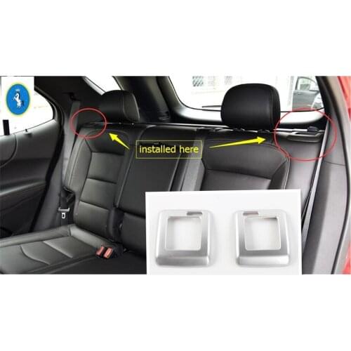 Yimaautotrims Auto Accessories Rear Row Seat Back Rest Adjustment Cover Trim 2 Pcs For Chevrolet Equinox 2017 2018 2019 2020