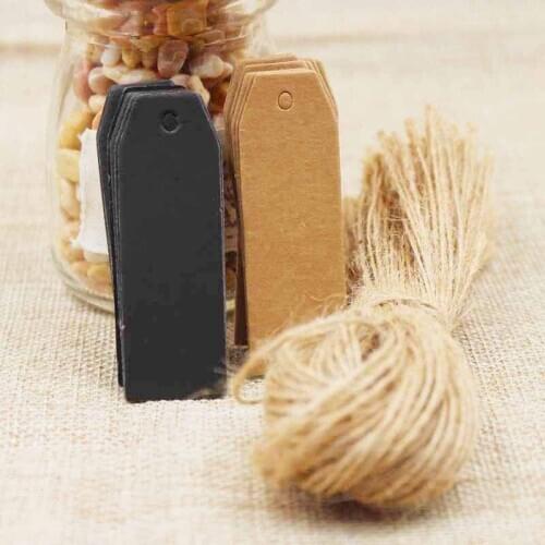 ZerongE jewelry blank DIY paper products brand hang Tag wedding note tag 100pcs +100pcs rope per lot