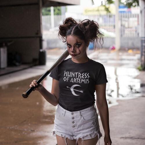 Percy Jackson T-Shirt Huntress Of Artemis T Shirt Pattern Large size Women tshirt Cotton Navy Casual O Neck Ladies Tee Shirt