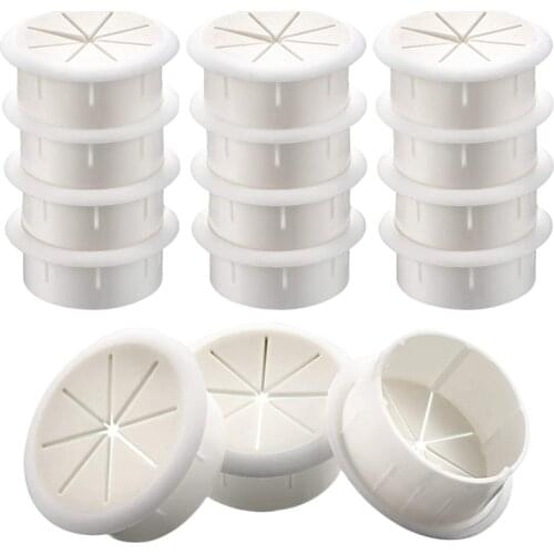 15 Pcs Desk Grommet Desk Cord Grommets Flexible Cable Wire Hole Cover Set Wire Organizer for Office Home PC Desk