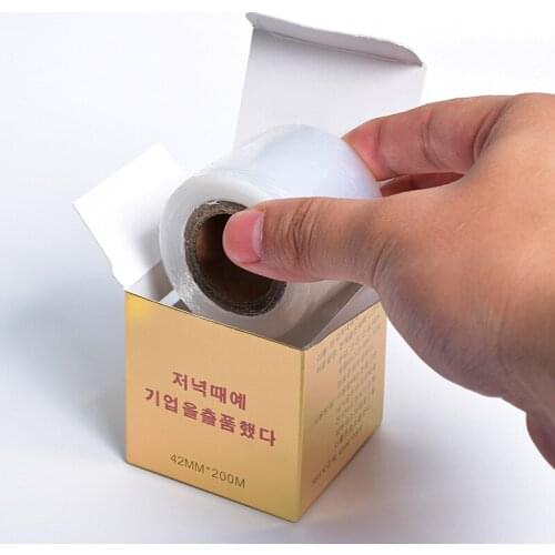 3 Rolls 40MM*200M Tattoo Plastic Wrap Cover Preservative Film Semi Permanent Makeup Tattoo Eyebrow Protect Accessory