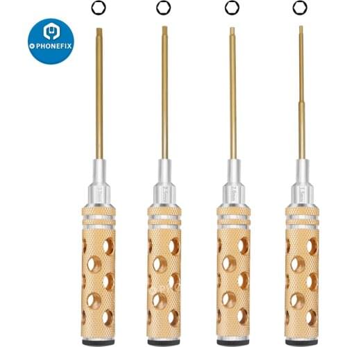 4pcs Hex Screw Driver Set Titanium Hexagon Screwdriver Wrench Tool for Multi-Axis FPV Racing Drone RC Quadcopter Car Models