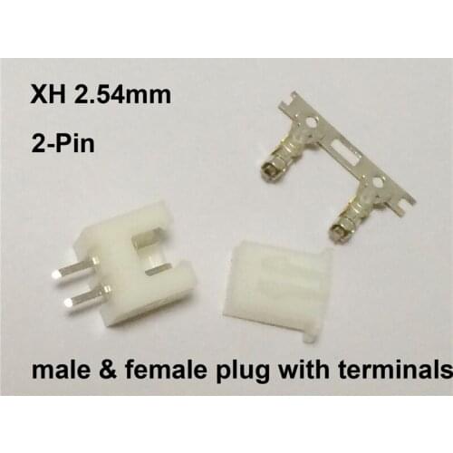 50 sets Micror Min XH 2.54mm 2.0mm 2p 3p 4/5/6/7/8/9/10p Female & Male PCB Connector + Crimps THT Connector