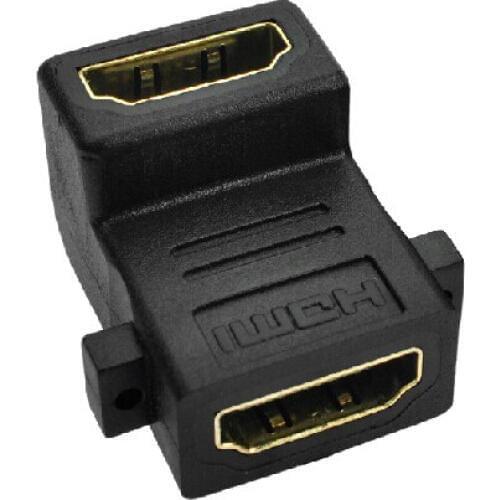 50pcs/lot HDMI Female to HDMI Female Angle of 90 degrees wall Adapter connecter