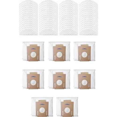 68 Pcs Vacuum Cleaner Parts: 60 Pcs Disposable Rags & 8 Pcs Leakproof Dust Bag