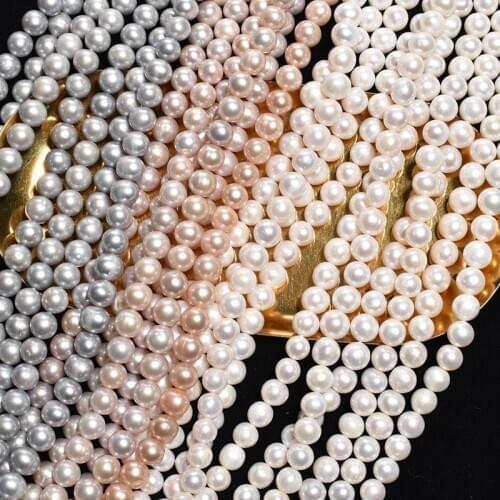 8-11MM 1Strand/Pack Round 100% Natural Freshwater Pearl Beads Charms Jewelry Loose Bead