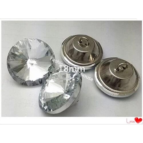 Furniture Accessories crystal button buckle pouch crystal lens 18mm background wall decoration
