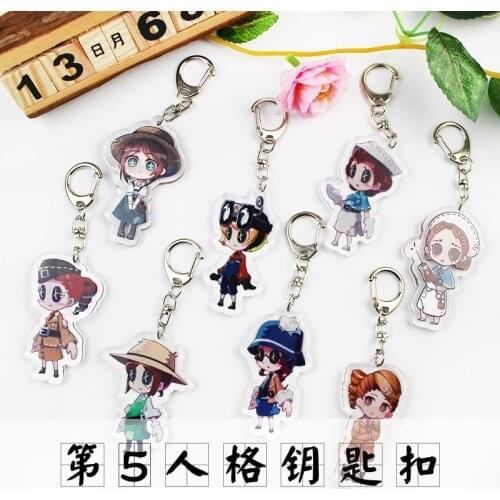 Anime Collection Keychain Cartoon Figure Identity V Peripheral Doctor Mercenary Jack Acrylic Keychain Pendant
