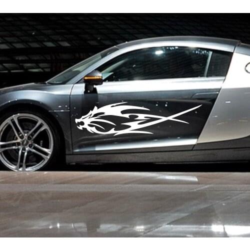 Car Decal Animal Wolf Racing Stripes 44'' for A1 A3 R8 Vinyl Auto Side Door stickers ZC1037