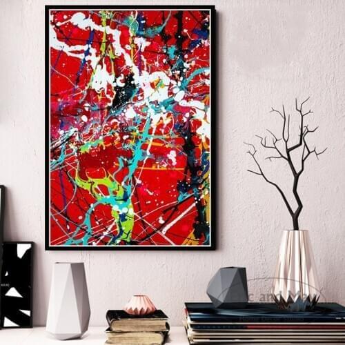 Jackson Pollock Abstract Canvas Painting Posters And Prints Wall Pictures For Living Room Vintage Poster Decorative Home Decor