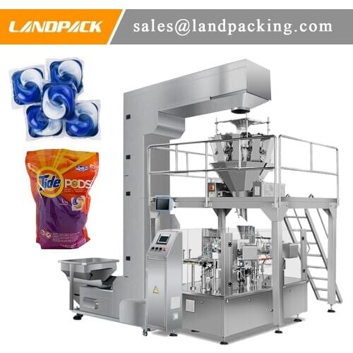 Laundry Capsule Automatic Zipper Stand Up Pouch Doypack Packing Machine