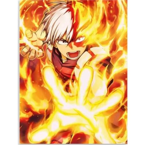 HD Printed My Hero Academy Canvas Painting Wall Art Todoroki Shoto Poster Home Decor Bedroom Background Anime Pictures Framed