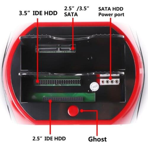 IDE SATA Dual All In 1 HDD Dock Docking Station Hard Disk Drive Hdd 2.5 3.5 Reader Usb 2.0 US External Box Enclosure Case