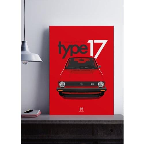 Ferraris Type 17 Car F1 Racing Sport Cars Wall Art Poster and Prints Oil Canvas Painting For Home Living Room Decor Unframed