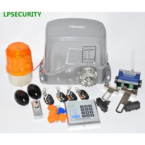 LPSECURITY Heavy Duty 24VDC Motor Sliding Gate Opener 800Kg loading soft start stop(lamp, photocell,keypad,GSM optional)